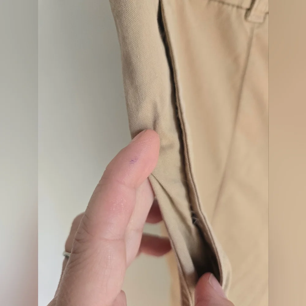 RALPH LAUREN Tan Wide Leg Cotton Trousers with Belt - Picture 8 of 11